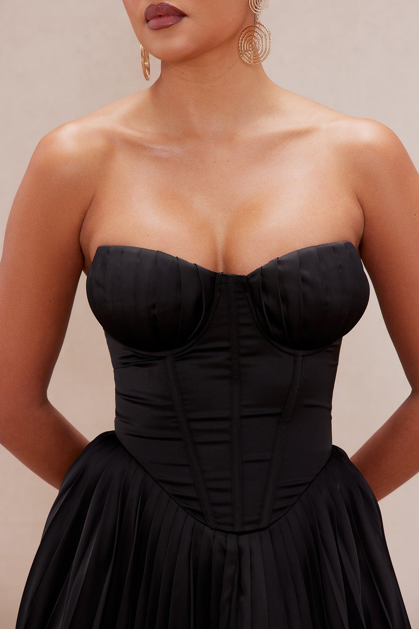 Addison Satin Gown - Black Product Image