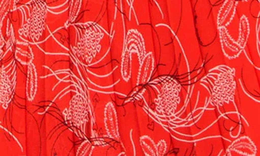 CINQ À SEPT Botanical Floral Print Sleeveless Maxi Dress In Orange Product Image