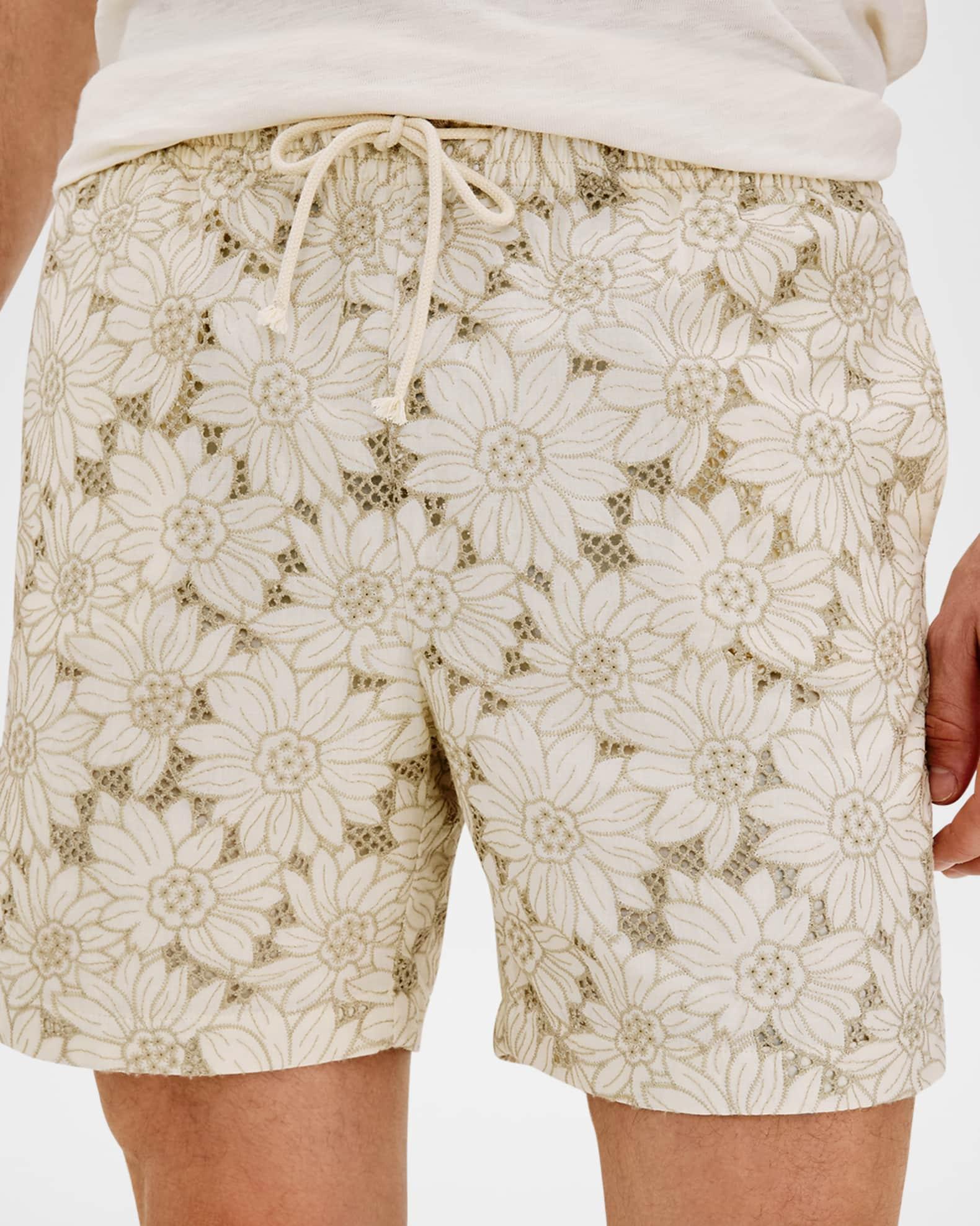 Men's Logan Floral Embroidered Pull-On Shorts Product Image