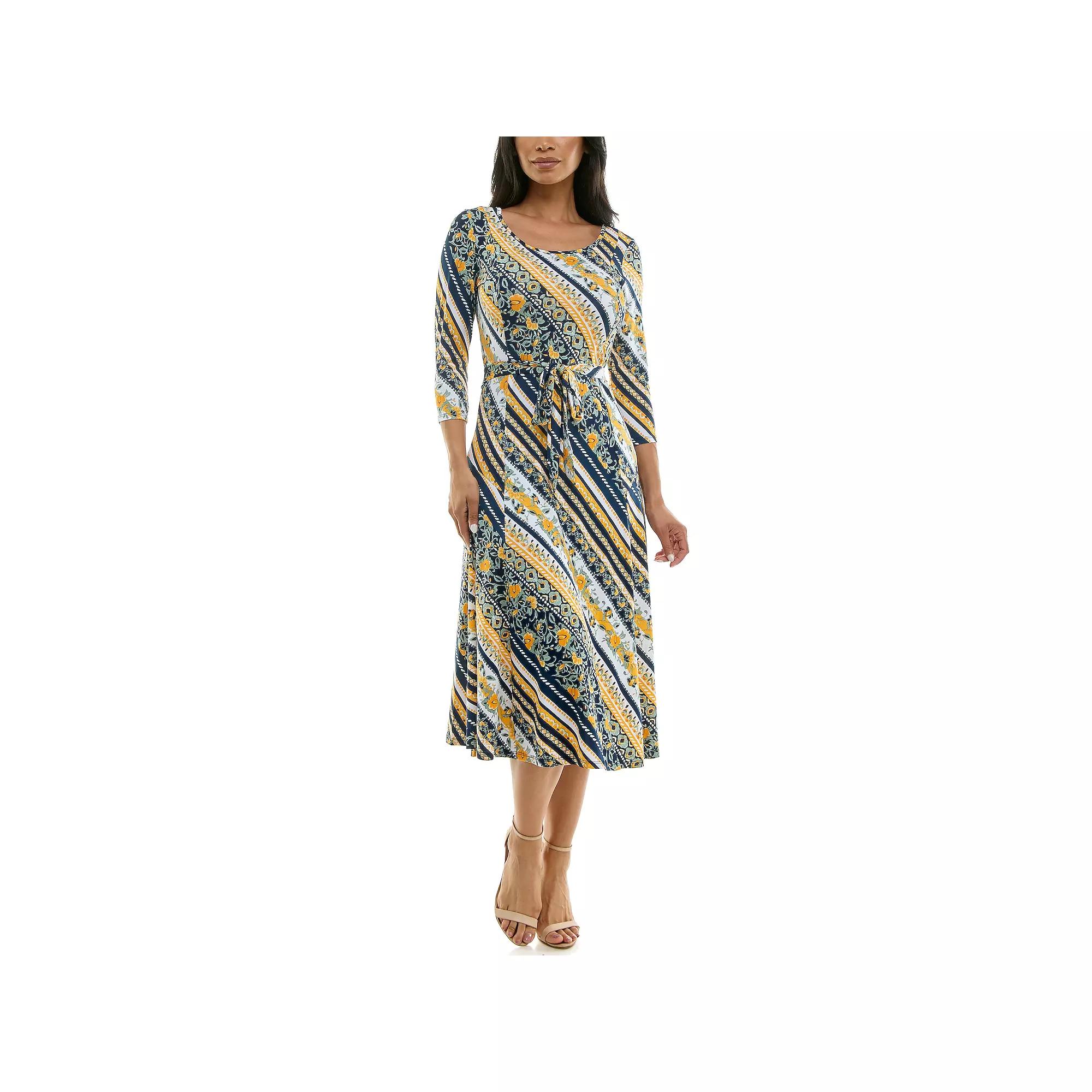 Women's Nina Leonard Sylvia Midi Dress,  Product Image
