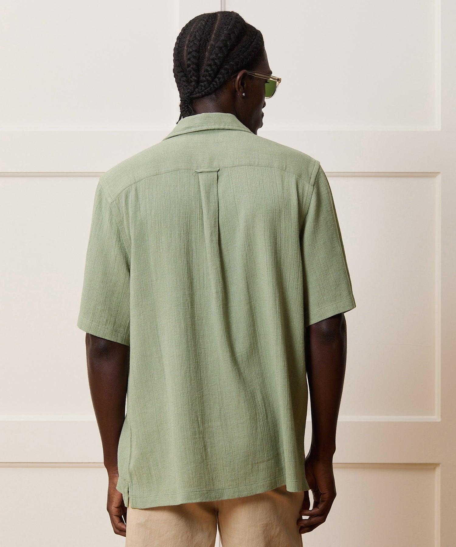 Relaxed Basketweave Camp Collar Shirt Product Image