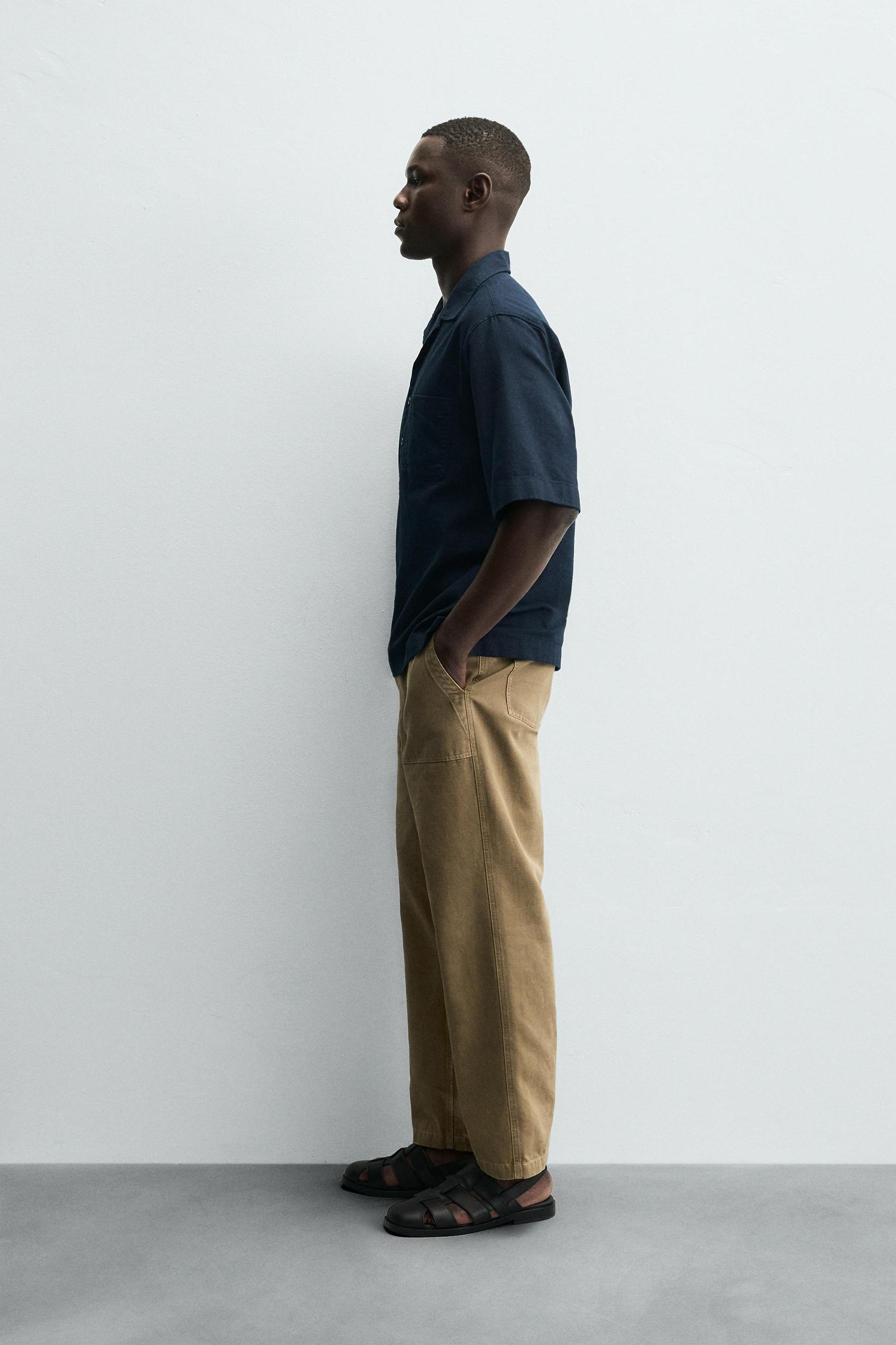 COTTON-LINEN POLO SHIRT Product Image