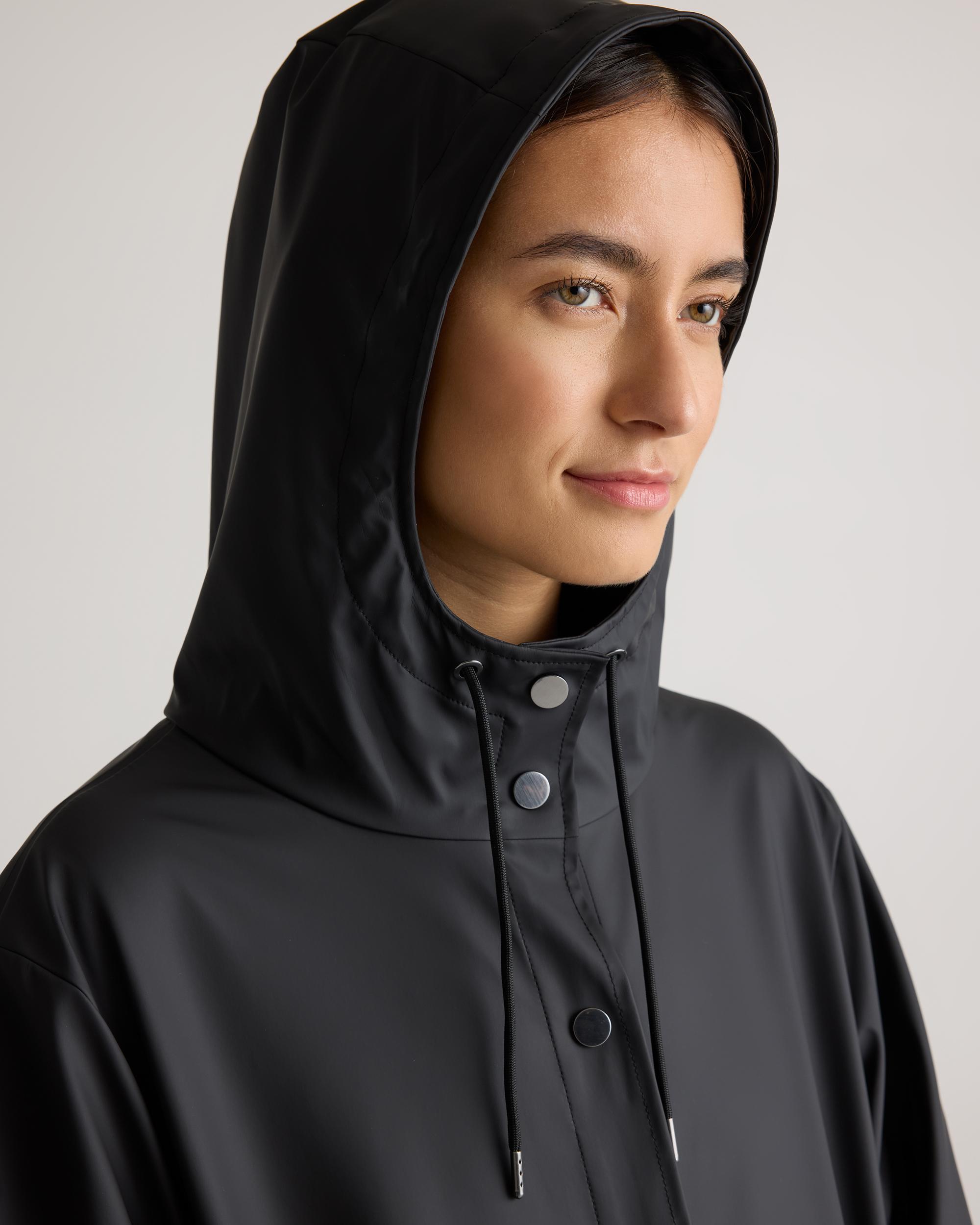 Quince | Women's Waterproof Rubberized Long Rain Jacket Size XS, Recycled Polyester Product Image