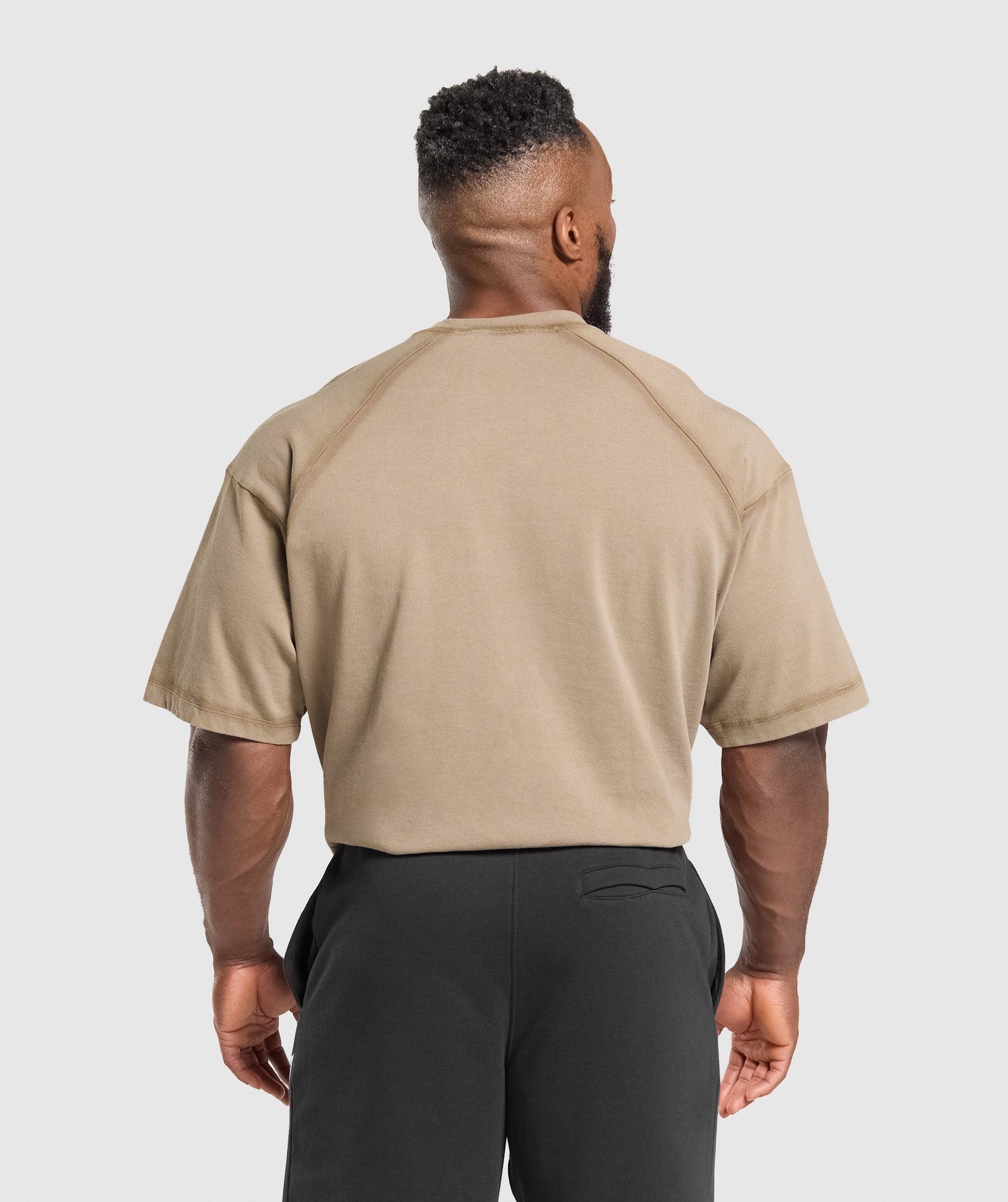 Gymshark Heavyweight T-Shirt - Lifestyle Brown Male Product Image