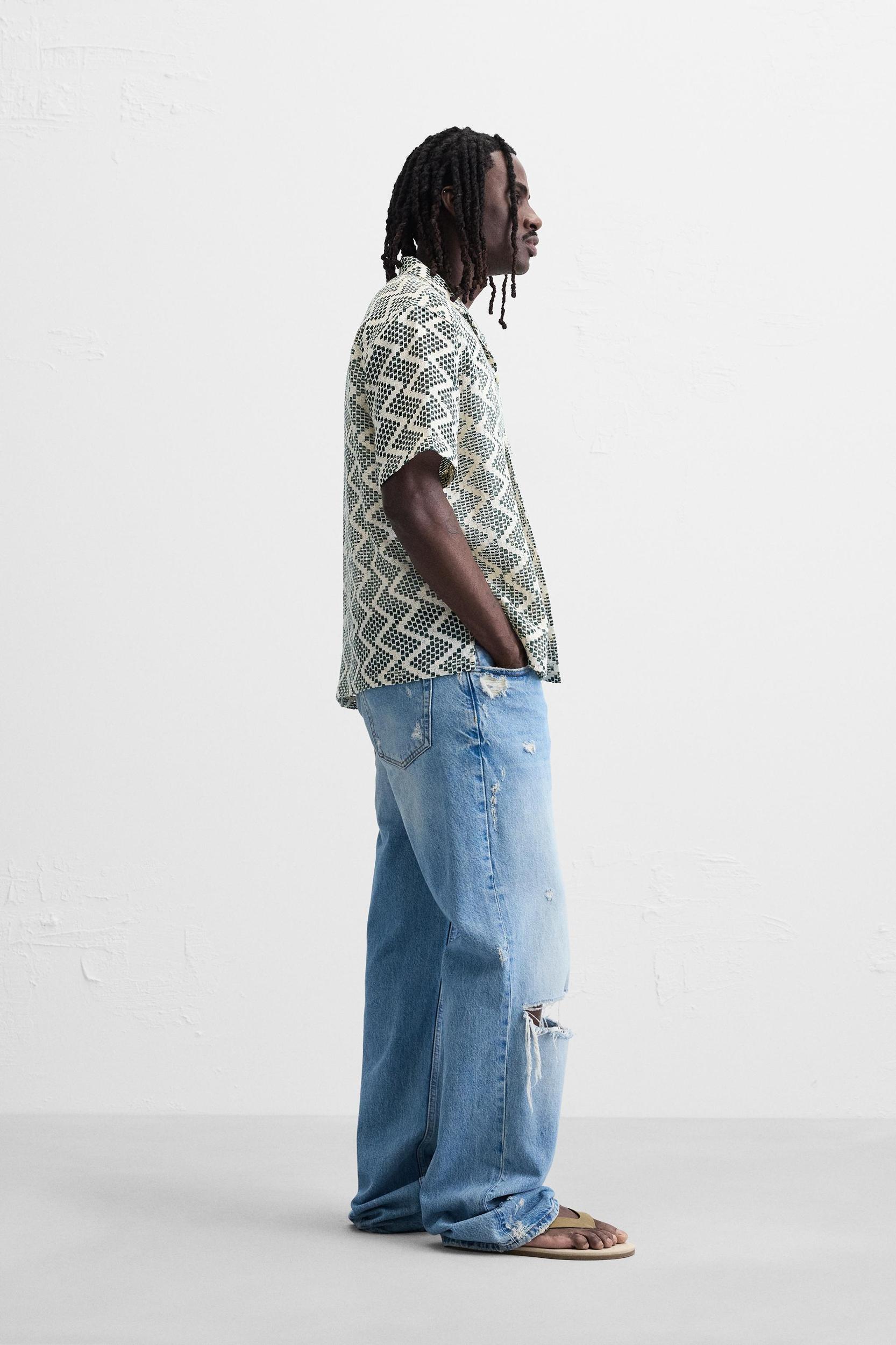 OPEN-WEAVE TEXTURED SHIRT Product Image