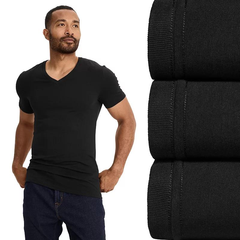 Men's Jockey 3-Pack Smooth Fit Cotton Stretch V-Neck Undershirt,  Product Image