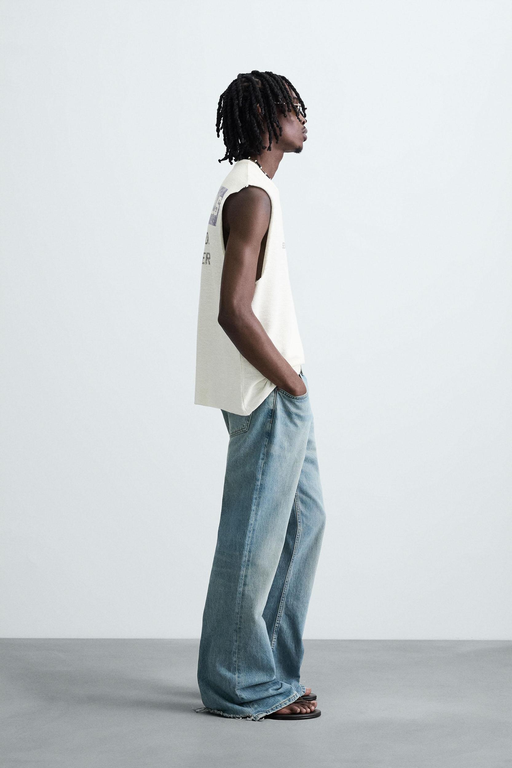 WASHED PRINT KNIT TANK TOP Product Image