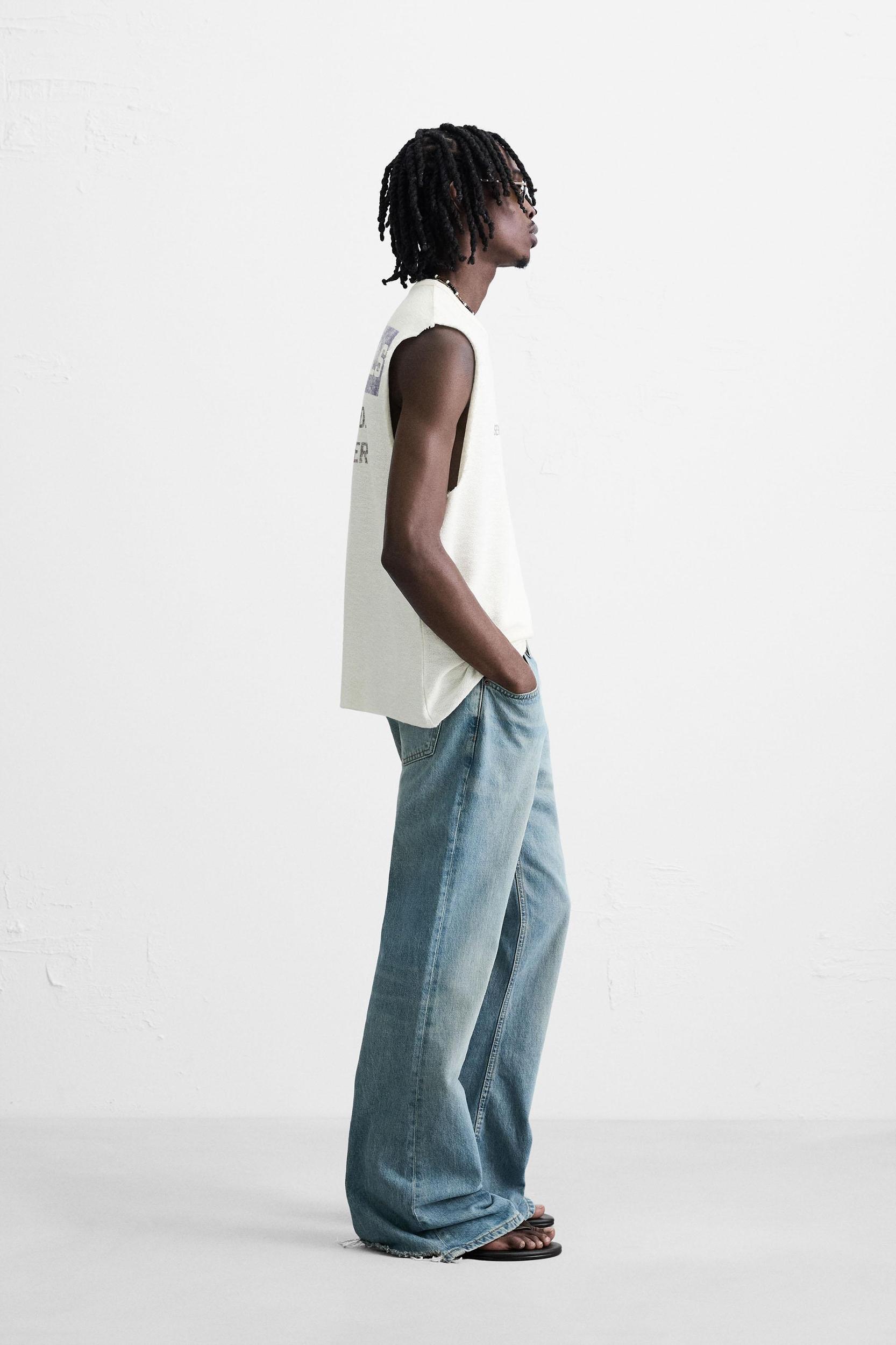 WASHED PRINT KNIT TANK TOP Product Image