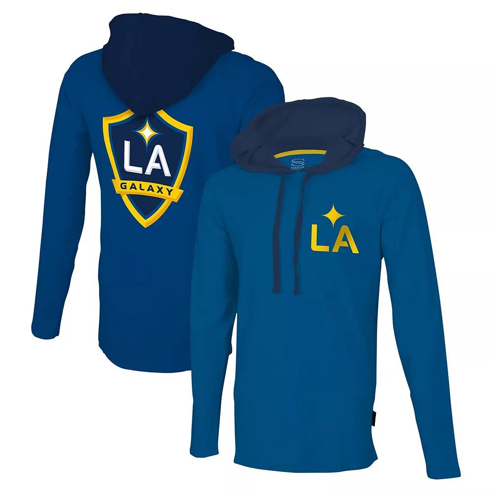 Men's Stadium Essentials Blue LA Galaxy Tradition Raglan Hoodie Long Sleeve T-Shirt, Size: Large Product Image