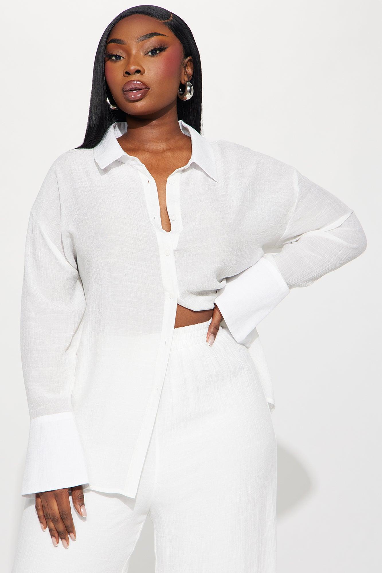 My Moment Gauze Pant Set - White Product Image