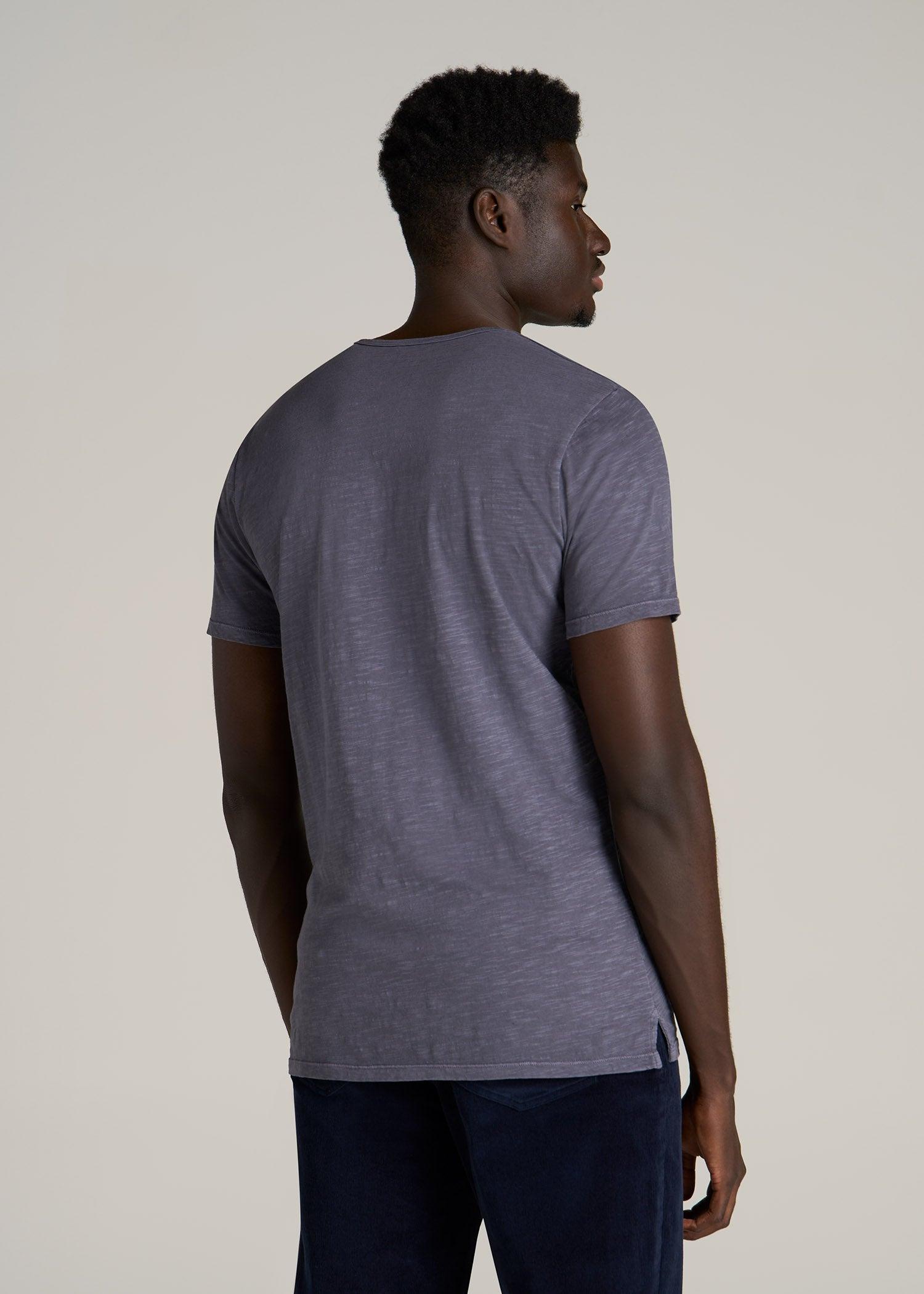 REGULAR-FIT Slub Tee for Tall Men in Grey Blue Male Product Image