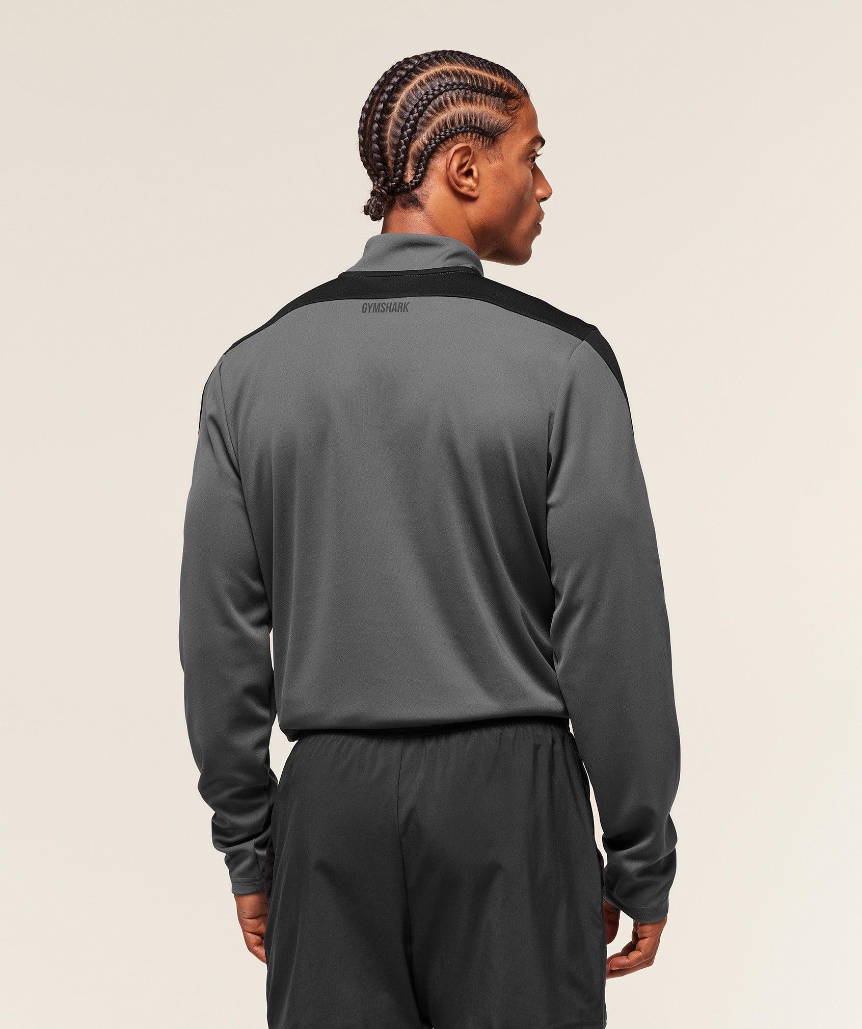 Gymshark Arrival Block 1/4 Zip - Dark Grey Male Product Image