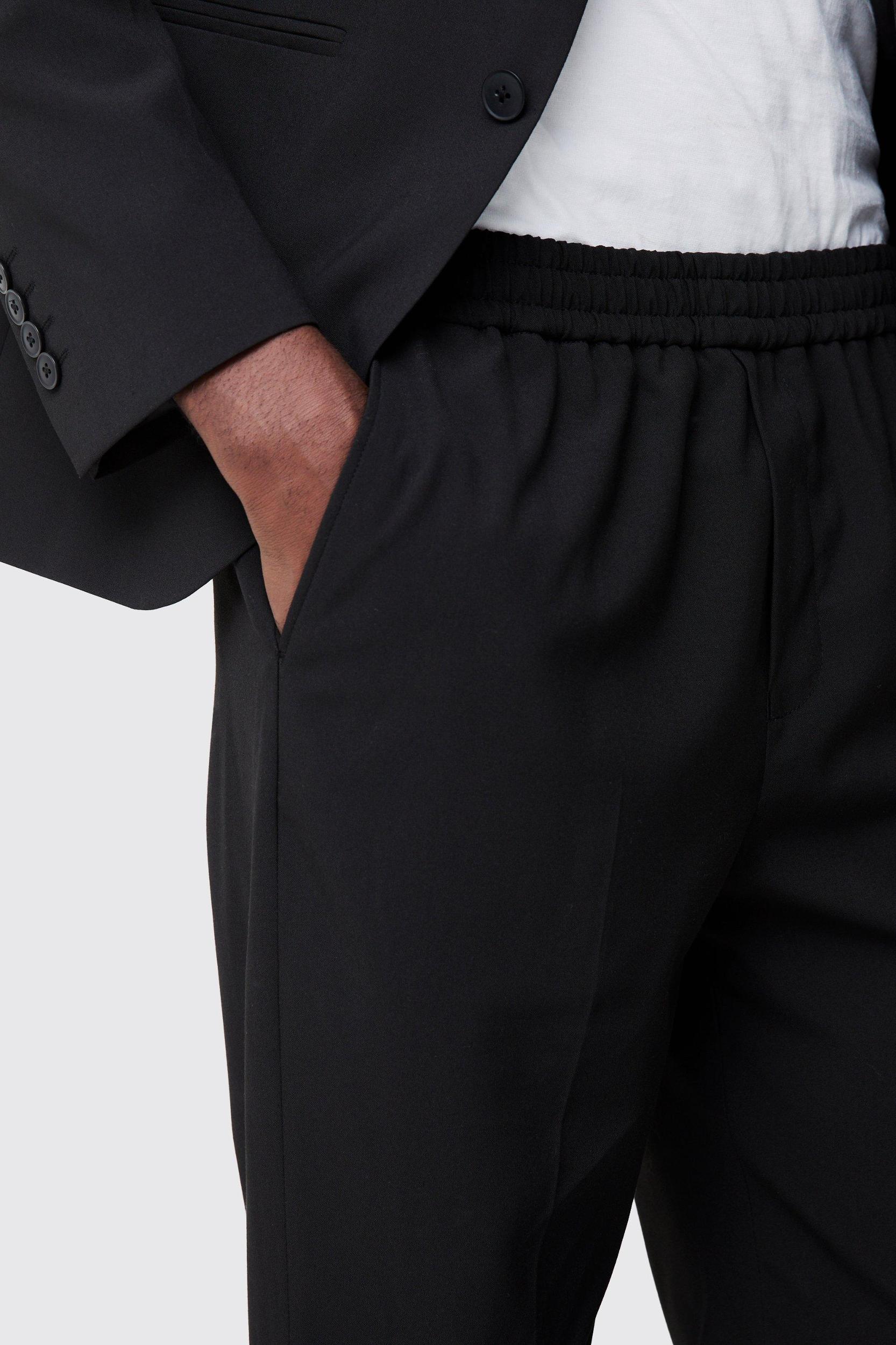 Elastic Waist Slim Tailored Sweatpants | boohooMAN USA Product Image