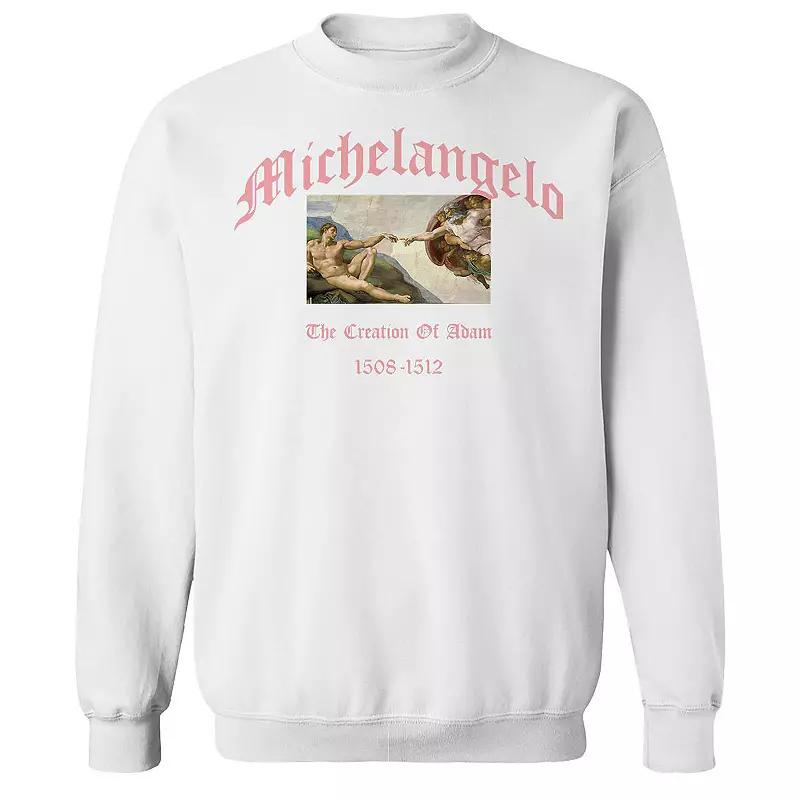 Men's apoh - Michelangelo The Creation Of Adam Graphic Sweatshirt,  Product Image