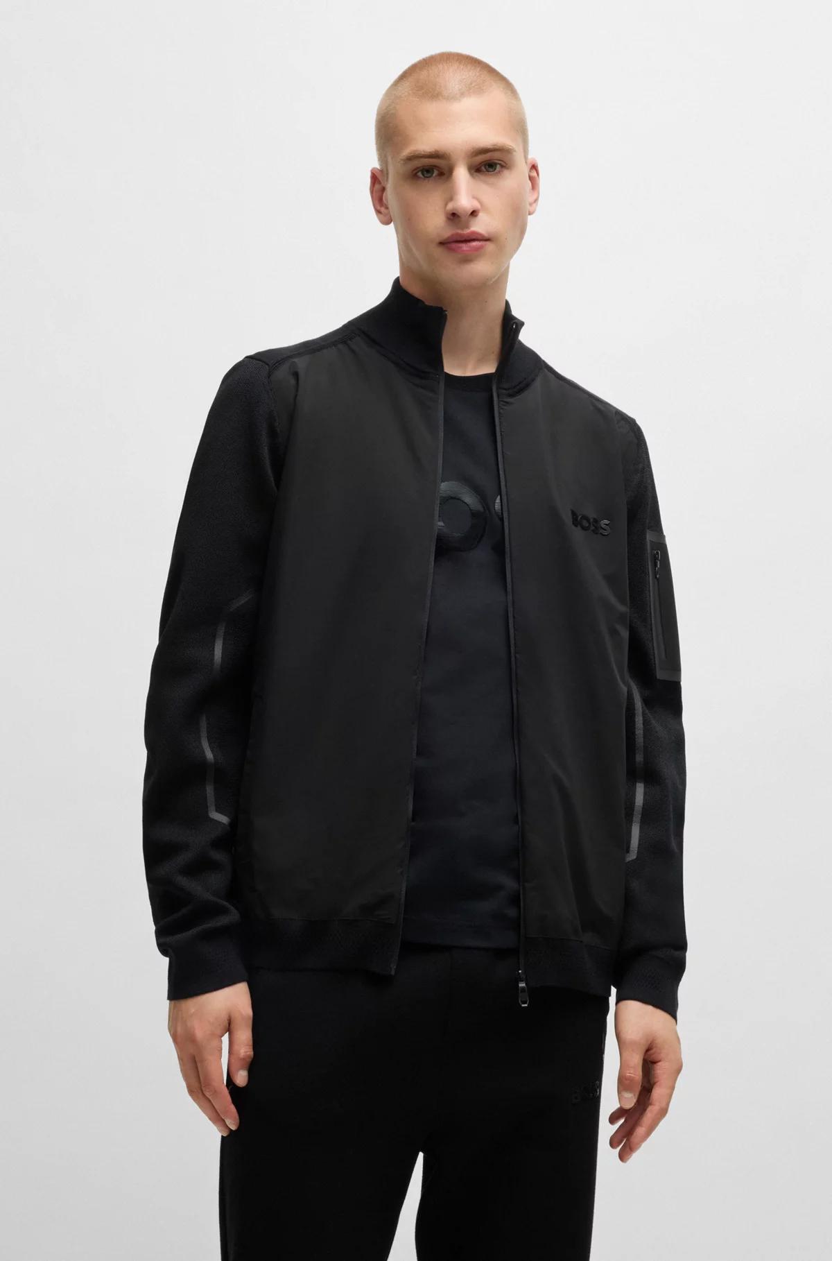 Boss Mixed-Material Jacket with Thermo-Regulating Properties Product Image
