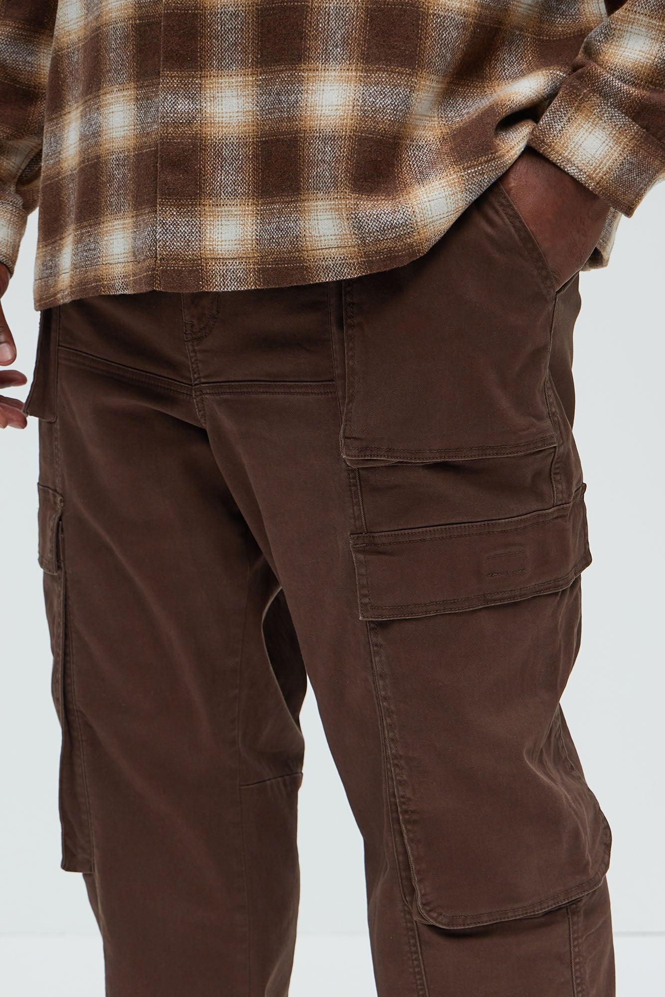 Psyche Straight Cargo Jeans - Brown Product Image