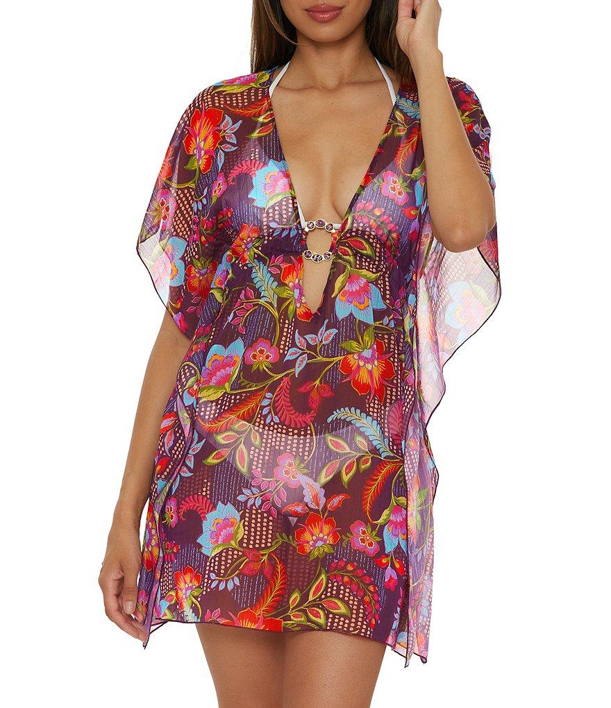 Becca By Rebecca Virtue Portofino Marbleized Ring Tunic Swim Cover-Up Product Image