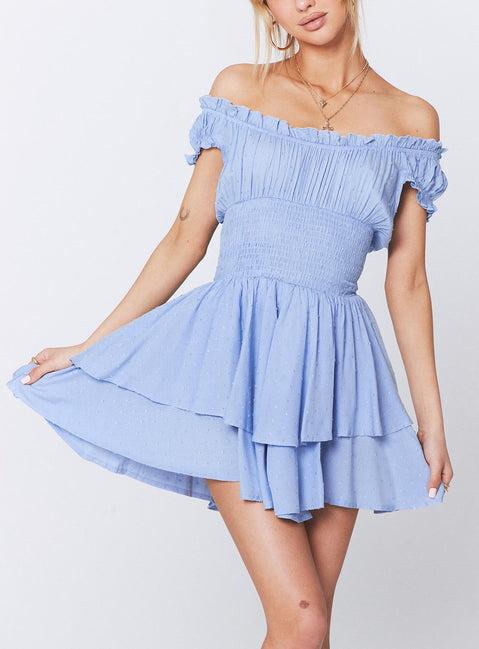 The Love Galore Romper Blue Lower Impact Product Image