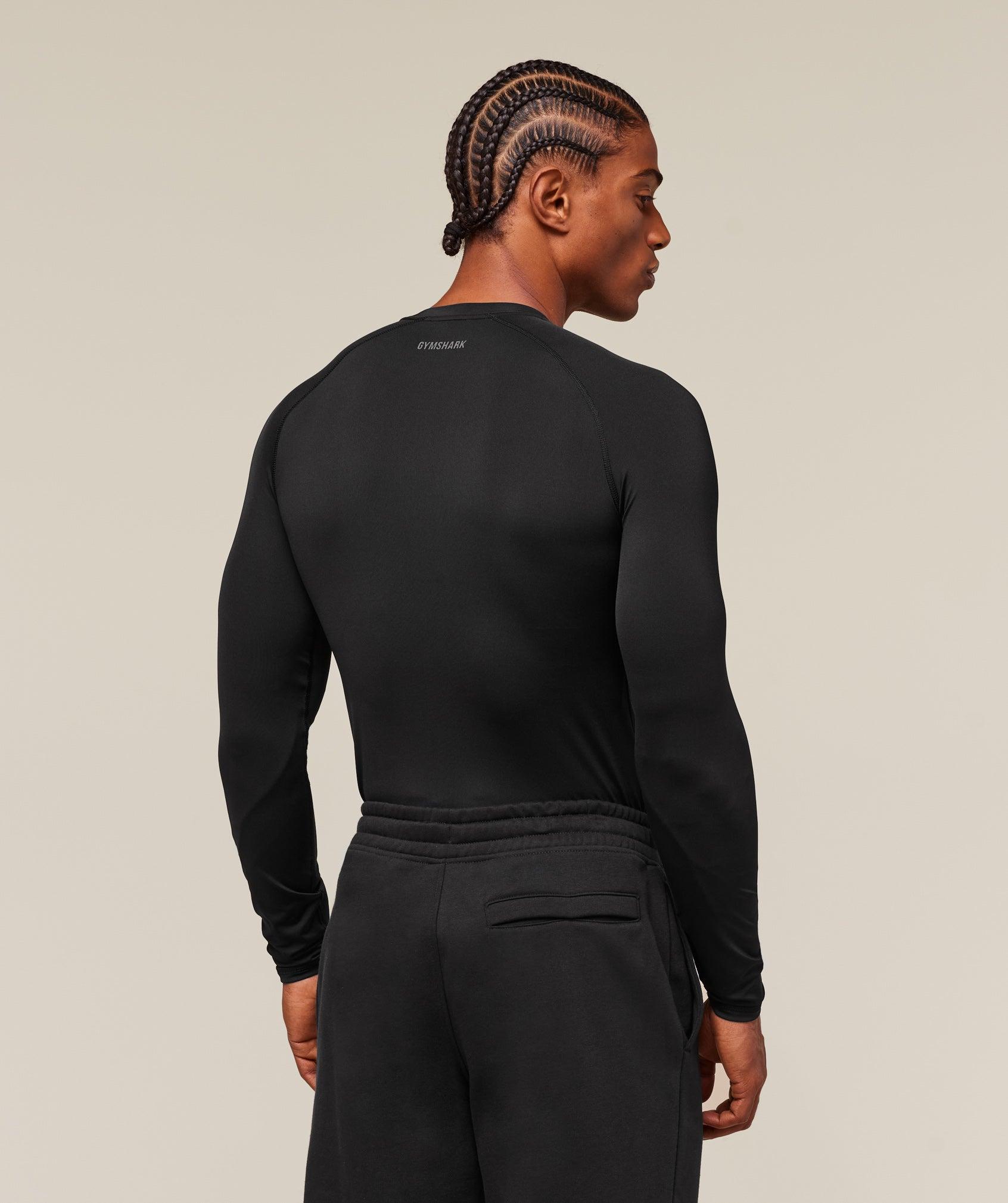 Gymshark Element Baselayer Long Sleeve T-Shirt - Black Male Product Image