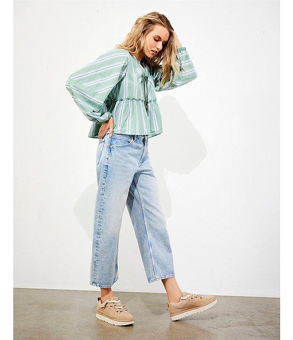 Free People We The Free Deep Trance Dropped Denim High Rise Wide Leg Boyfriend Jeans Product Image