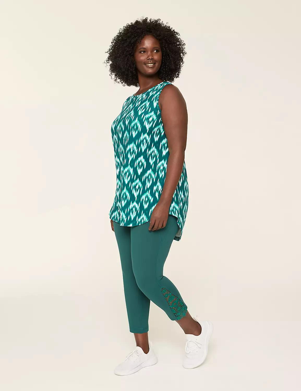 LIVI High-Rise LIVI Soft Macrame-Detail Capri Legging Product Image