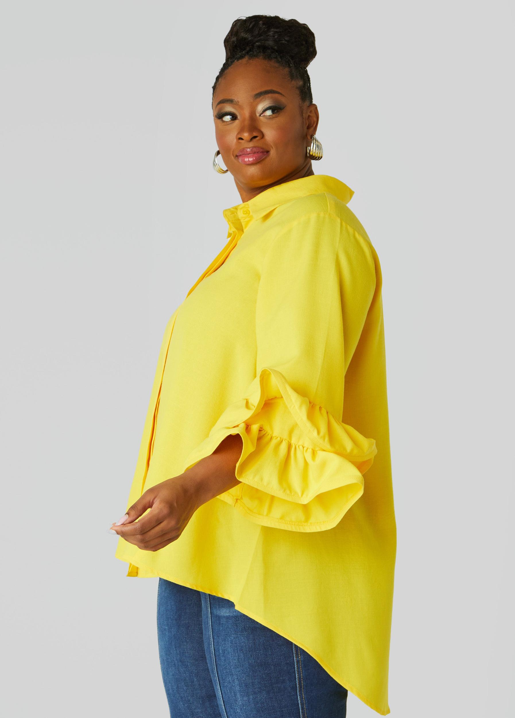 Ruffle Sleeved Shirt Product Image