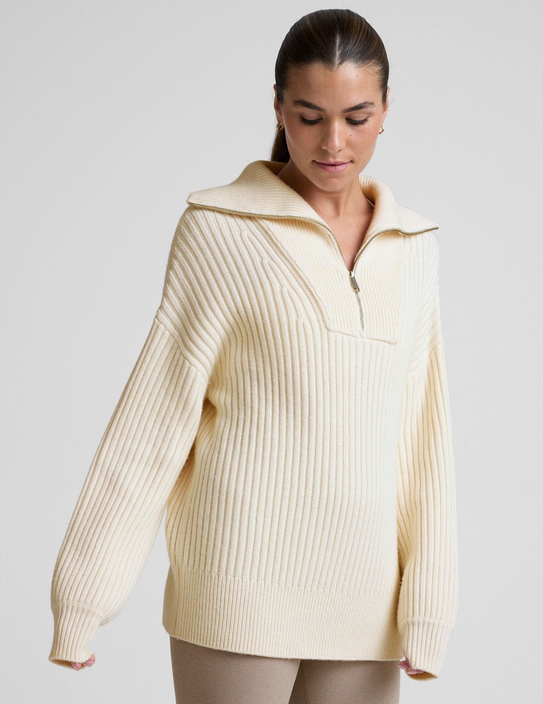 Wool Blend Collared Pullover Product Image
