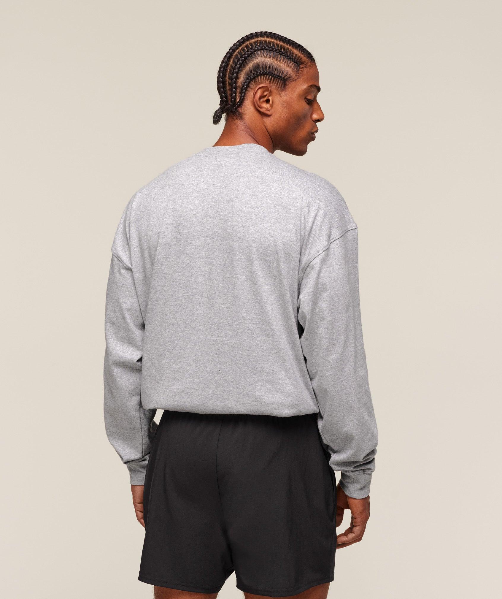 Gymshark GSLC Long Sleeve T-Shirt - Light Grey Core Marl Male Product Image