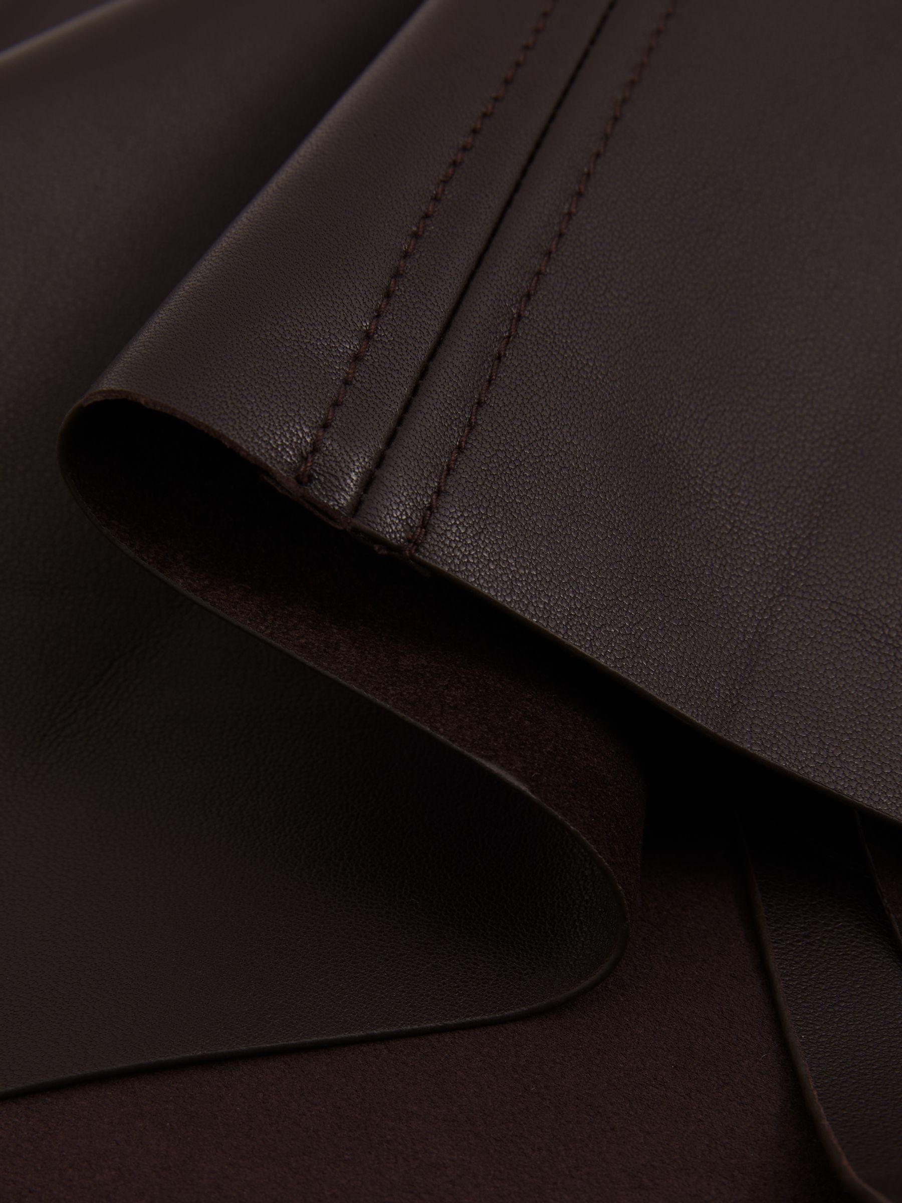 Atelier Leather Scoop-Neck Top in Chocolate Product Image