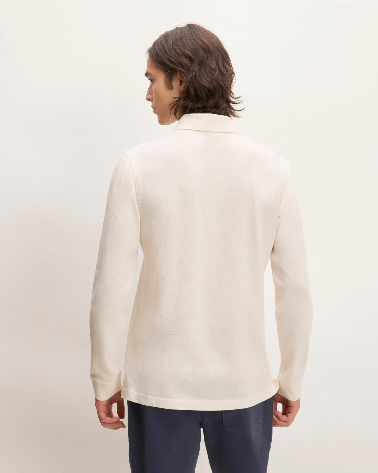 Mens Long-Sleeve Pique Polo T-Shirt by Everlane Product Image