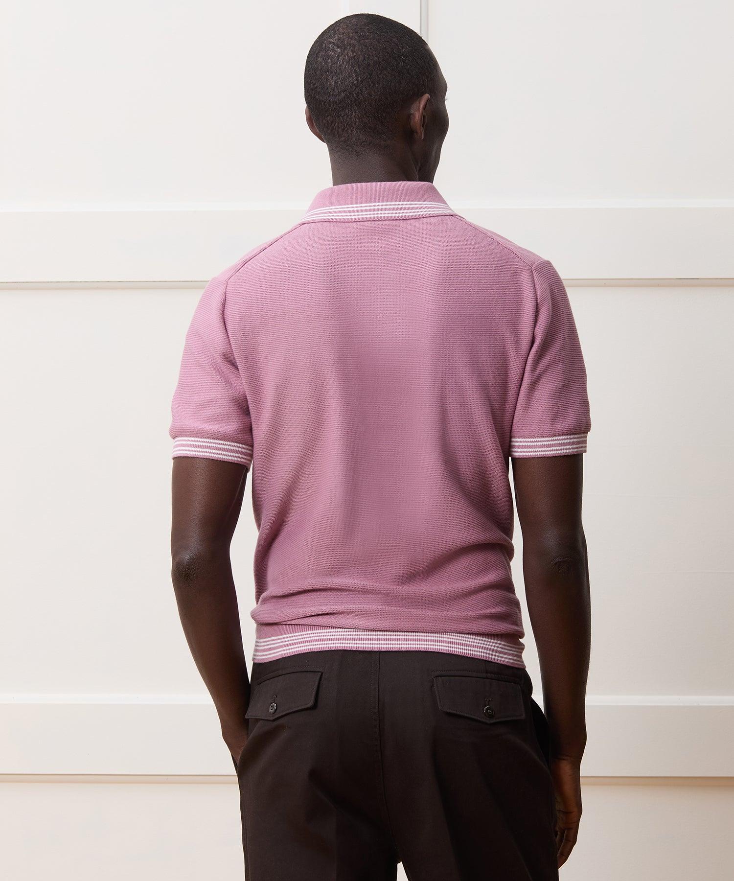 Tipped Waffle Sweater Polo Product Image