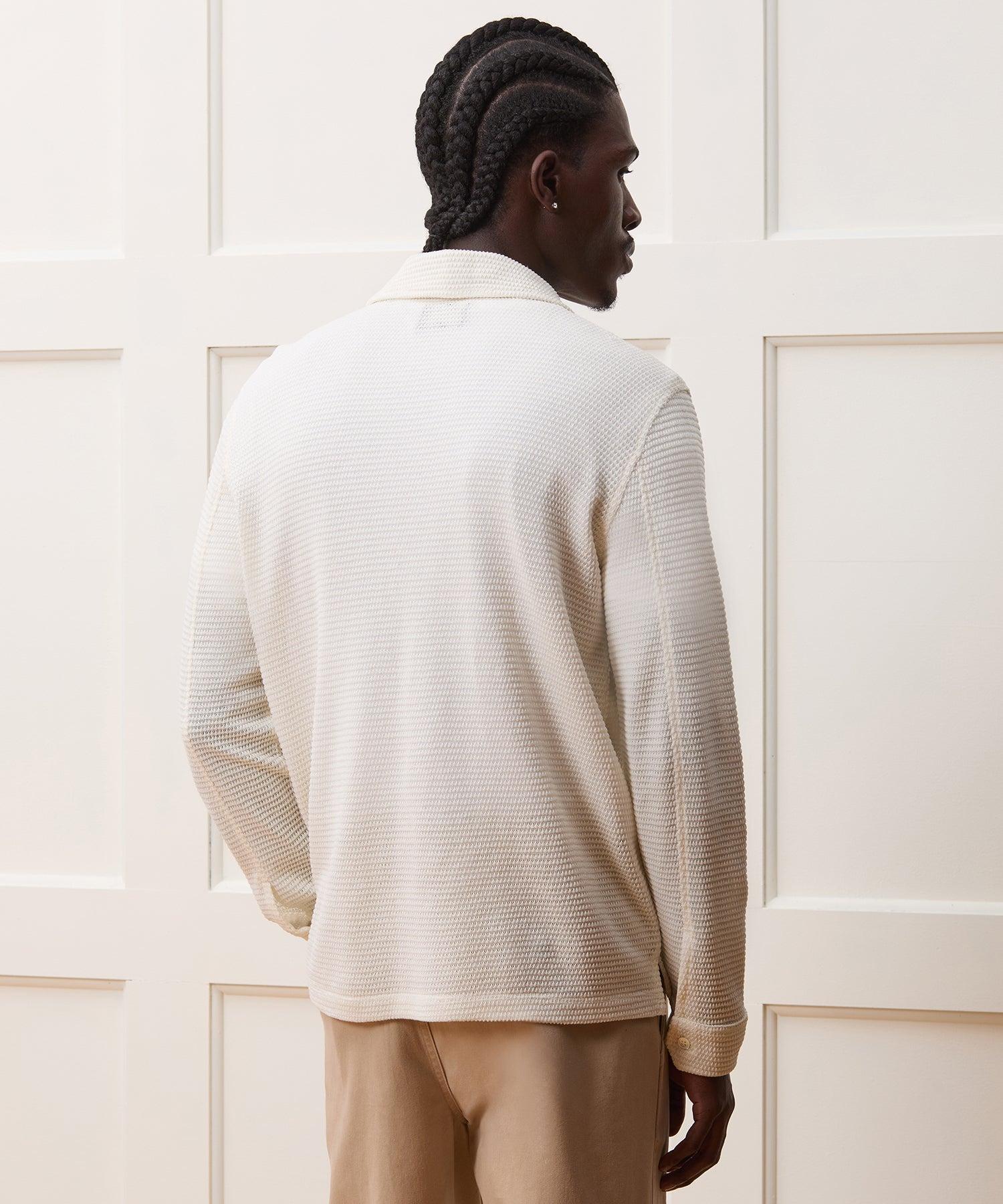 Textured Knit Polo Shirt Product Image