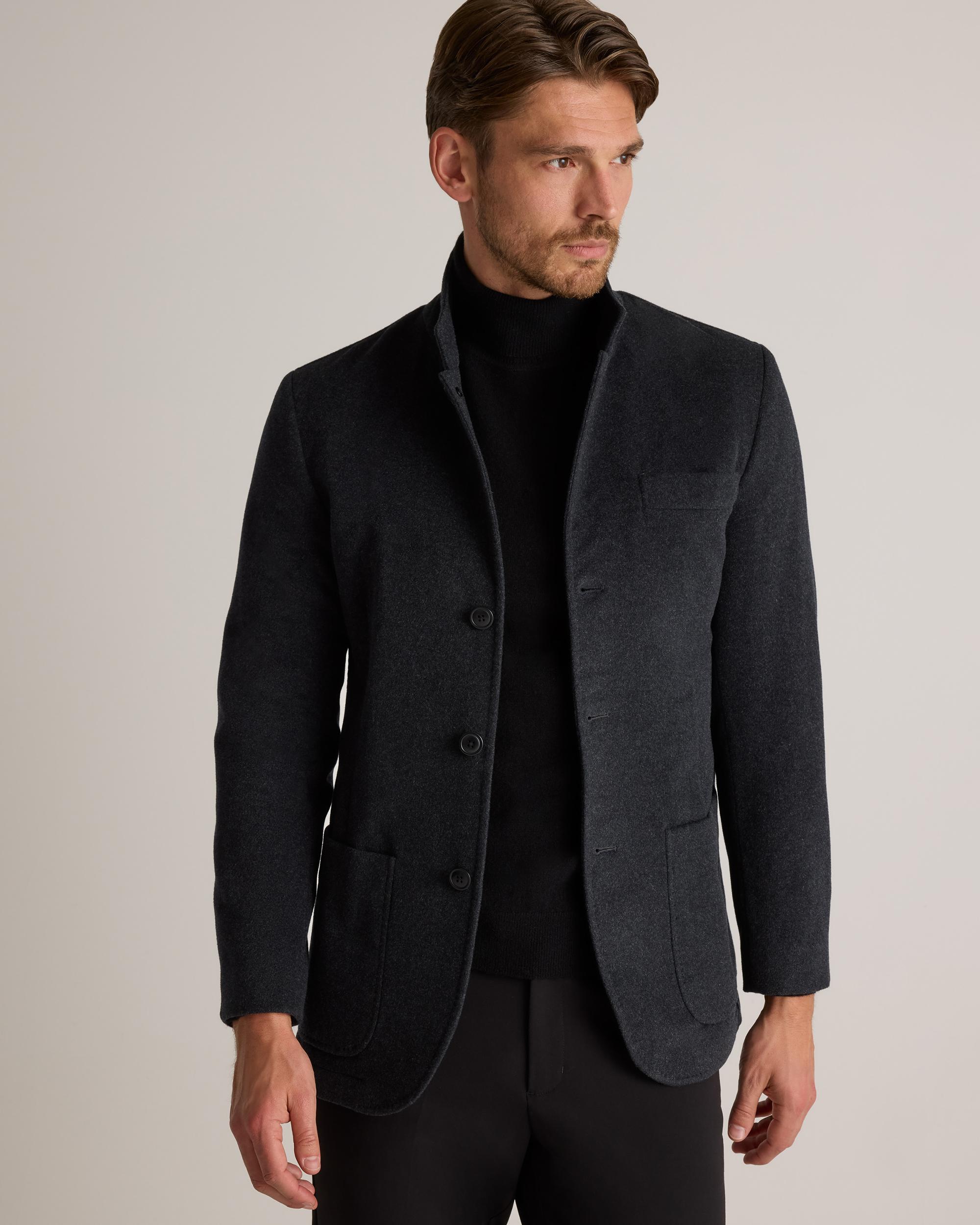 Quince | Men's 100% Mongolian Cashmere Stand Collar Blazer Size XL Product Image