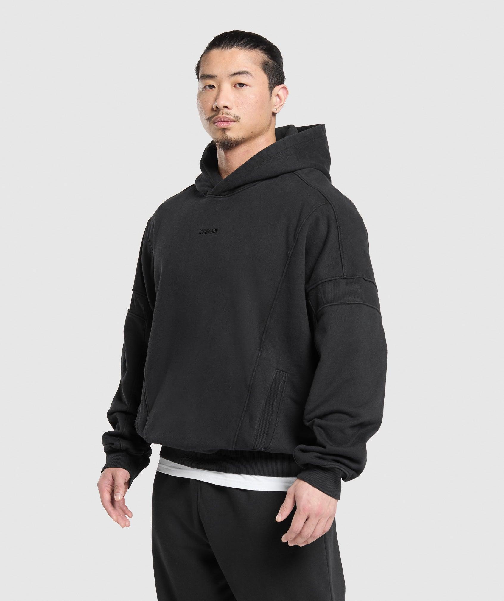 Gymshark Heavyweight Hoodie - Black Male Product Image