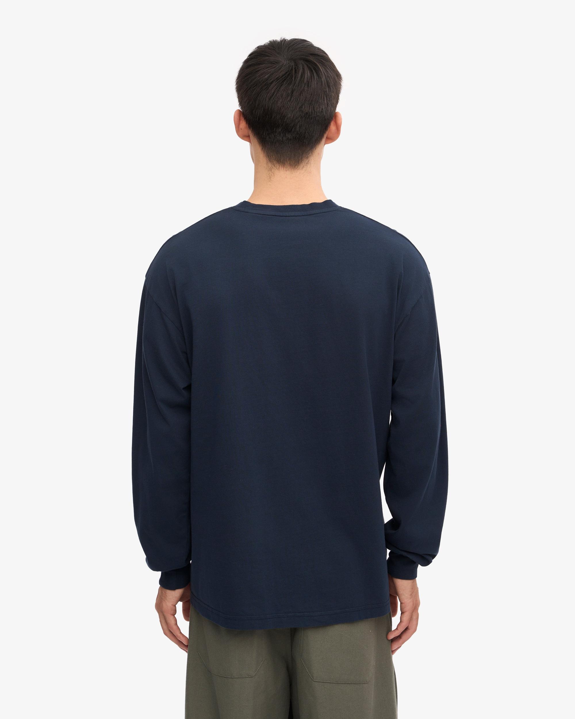 Oversized Organic LS T-Shirt - Marine Blue Product Image