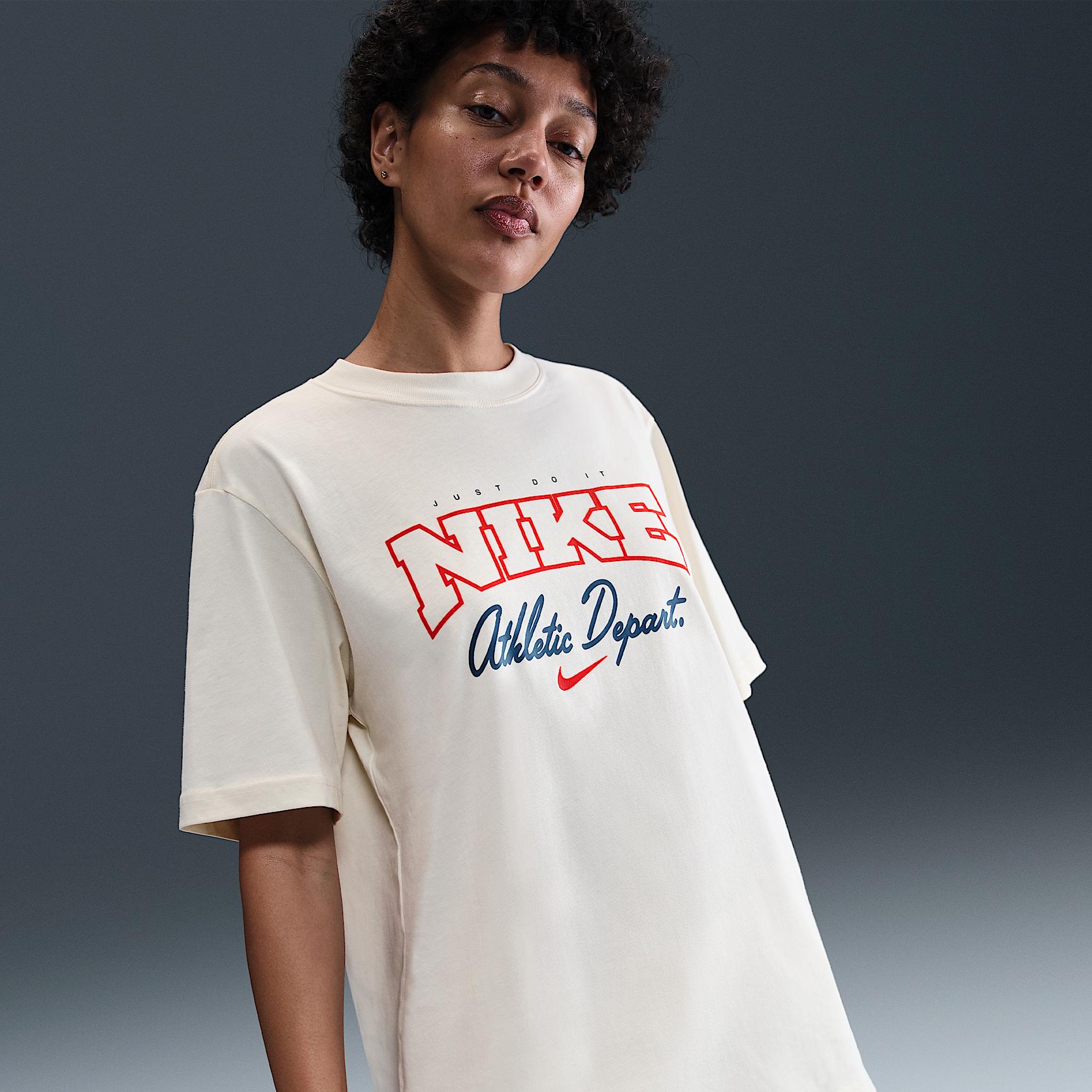 Womens Nike Sportswear Loose Short-Sleeve Graphic T-Shirt | IF1180-110 Product Image