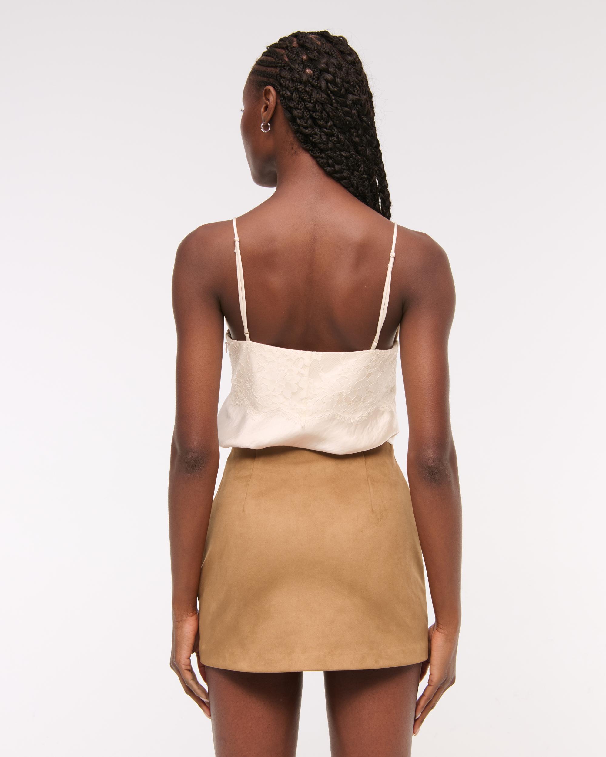 The A&F Scarlett Vegan Suede Mini Skort Product Image