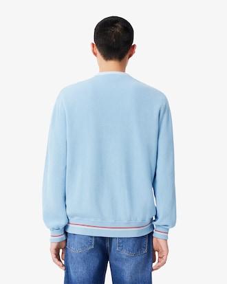 Men's Relaxed Fit Stripe Detail Cotton Cardigan Product Image