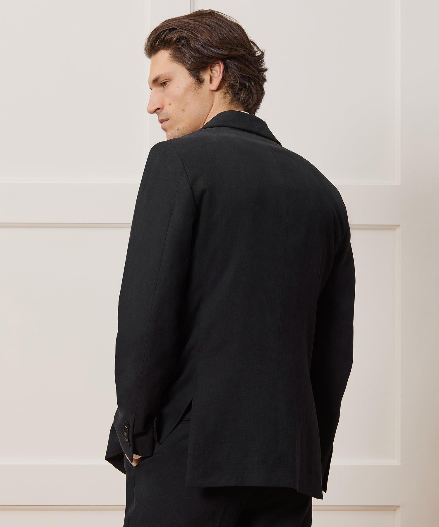 Italian Sueded Linen Shawl Tuxedo Jacket Product Image