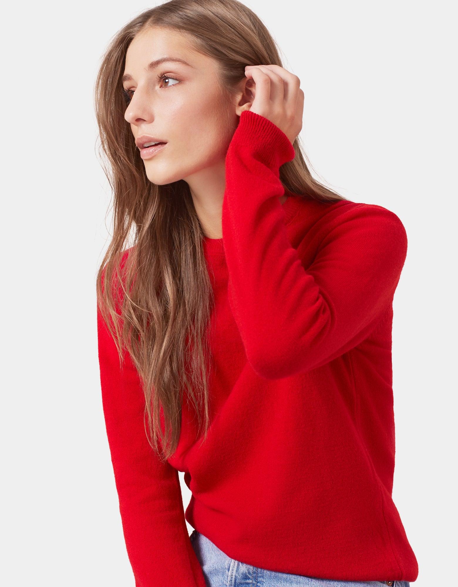 Women Light Merino Wool Crew - Ocean Green Product Image