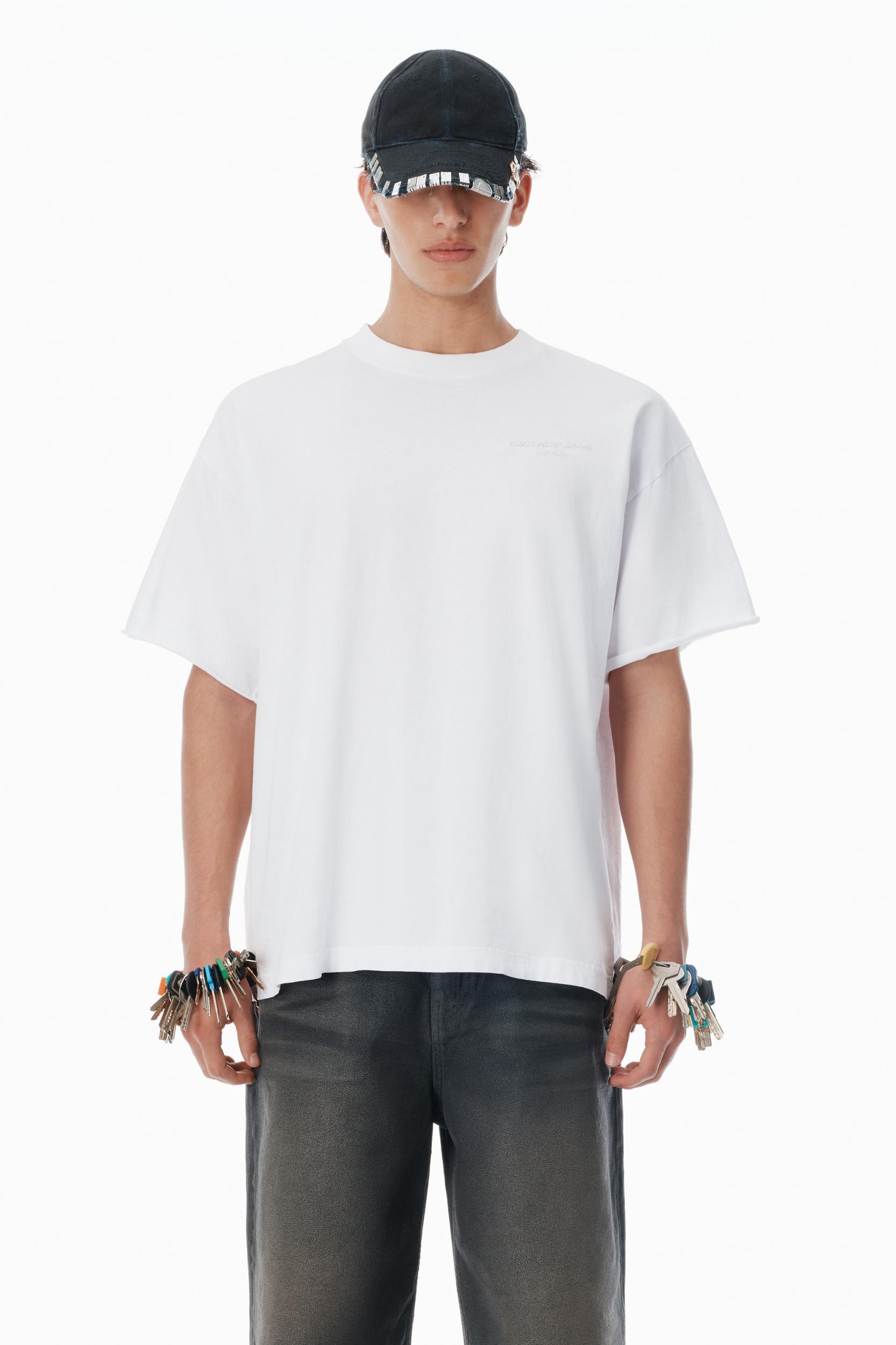 White Cotton Logo T-shirt  Product Image