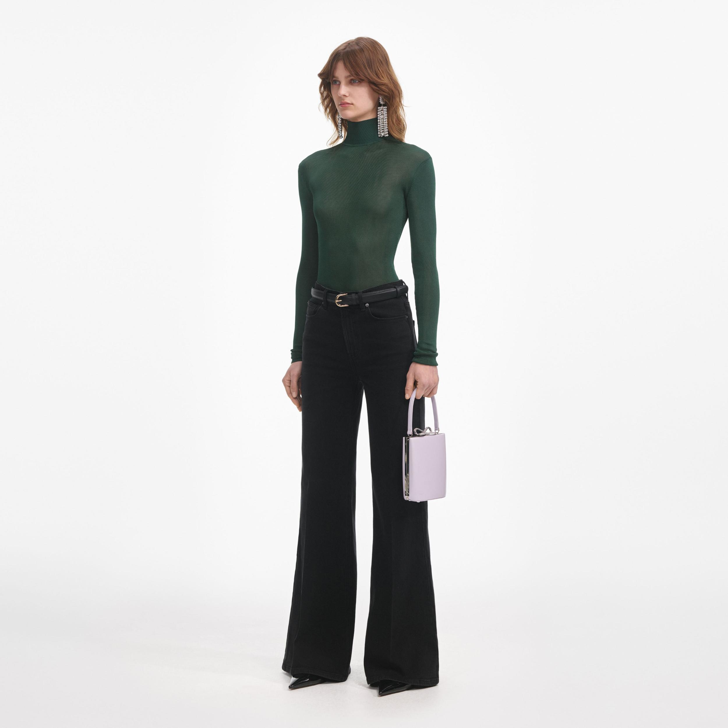 Black Flared Jeans Product Image