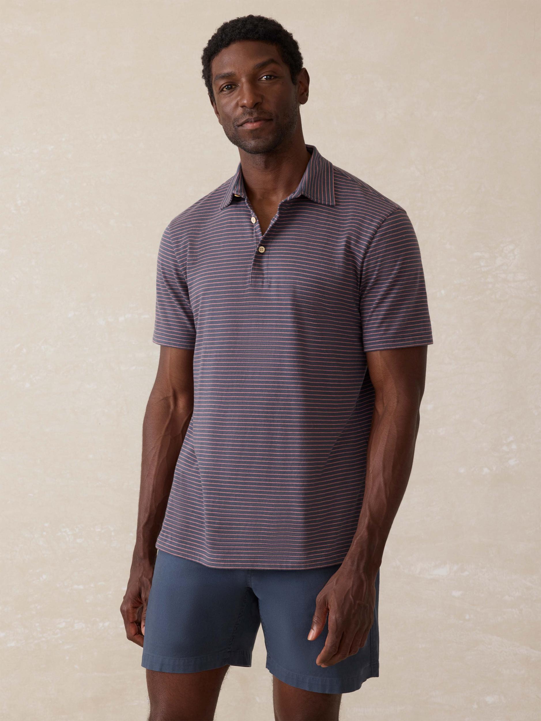 Sunwashed T-Shirt Polo - Sea Fire Stripe Male Product Image