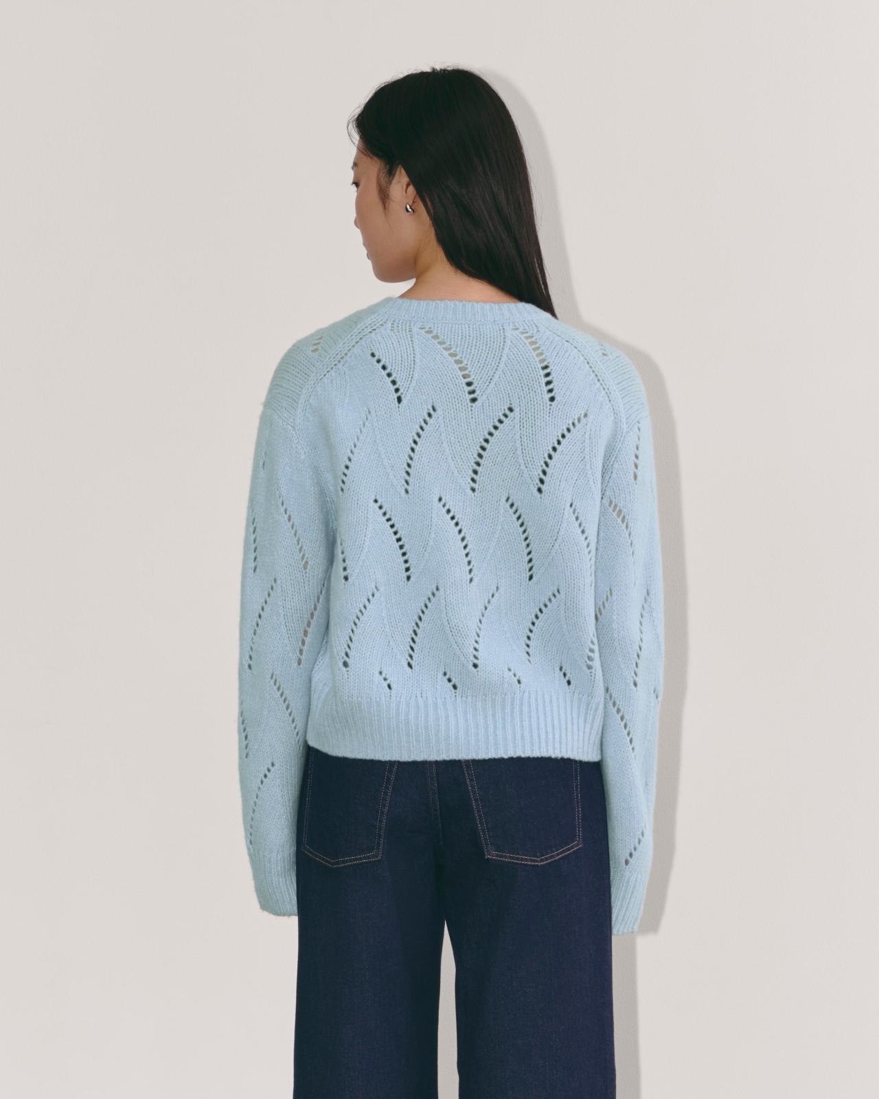 Womens Pointelle Cardigan in Cloud by Everlane Product Image
