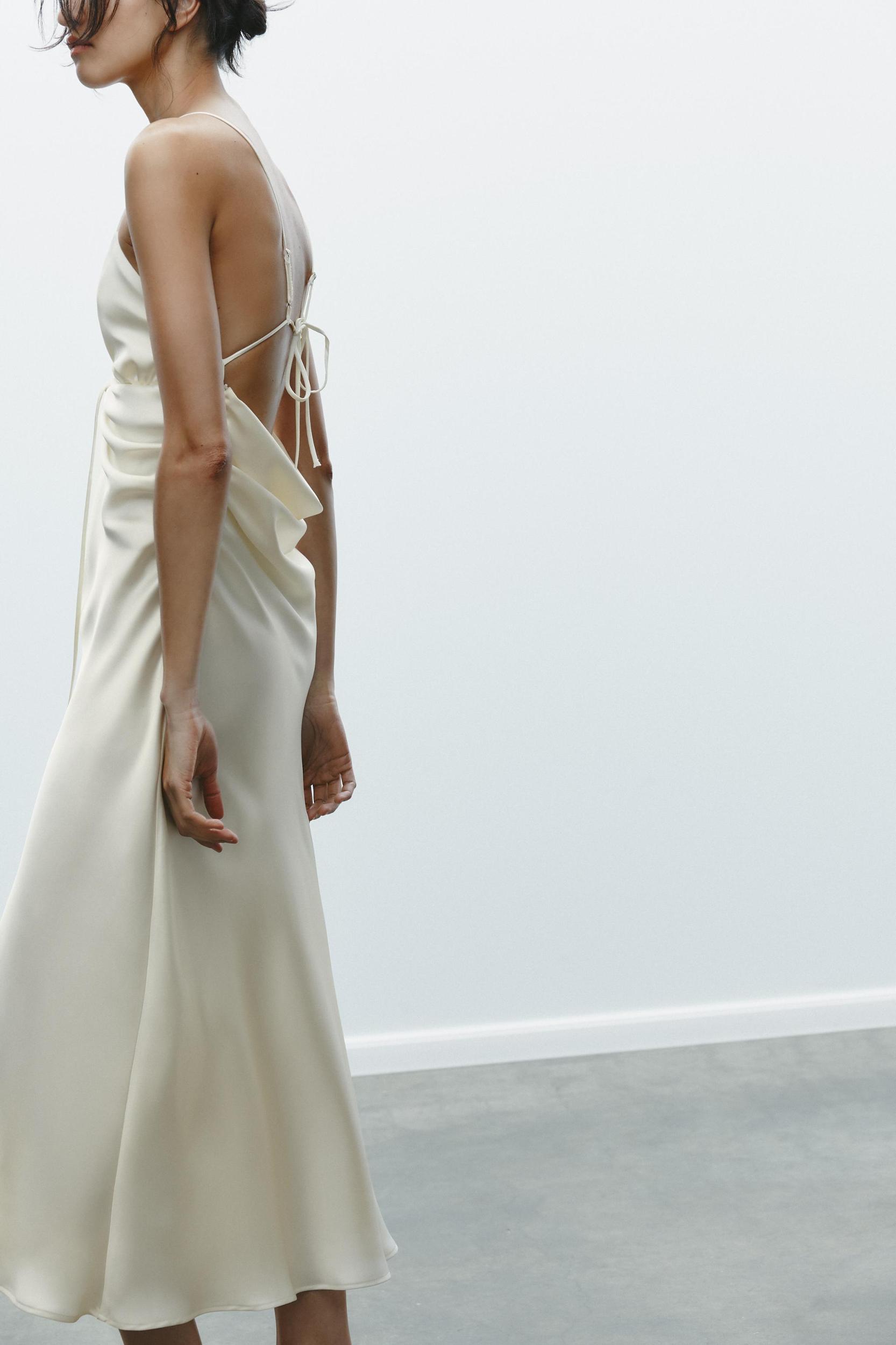 SATIN EFFECT CUT OUT DRESS Product Image