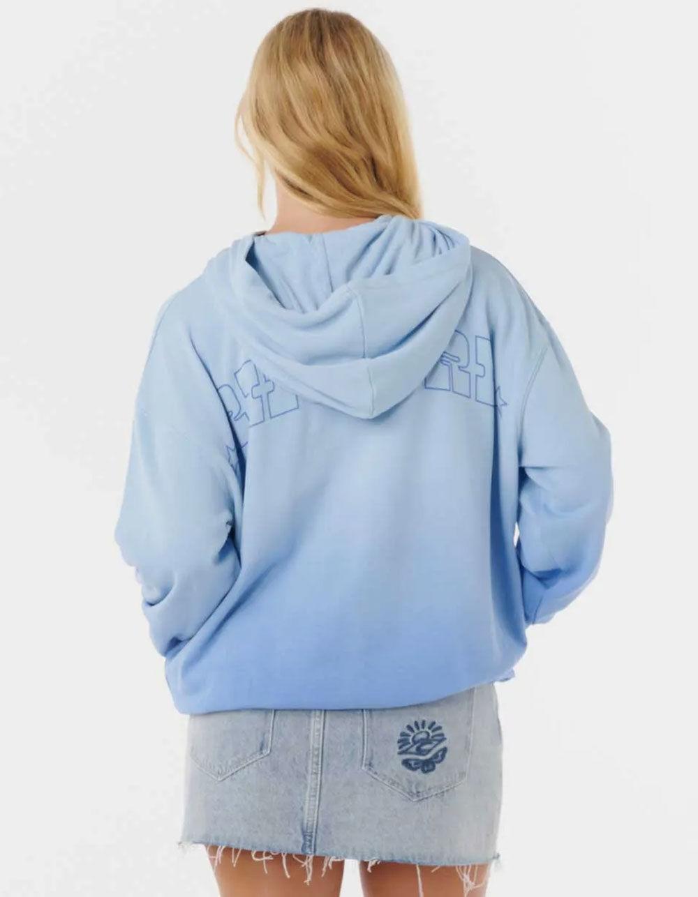 RIP CURL Pacific Rider Womens Oversized Hoodie - BLUE Product Image