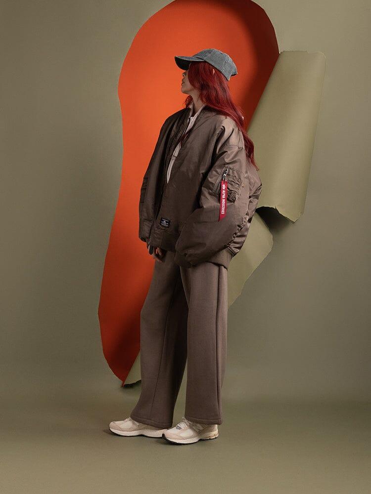 WOMEN'S OVERSIZED MA-1 MOD BOMBER JACKET - BLACK / L Product Image