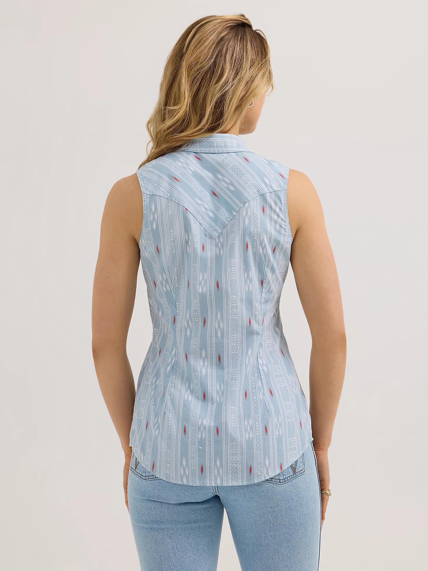 Women's Wrangler Retro® Stripe Slim Western Snap Tank | Women's TOPS | Wrangler® Product Image