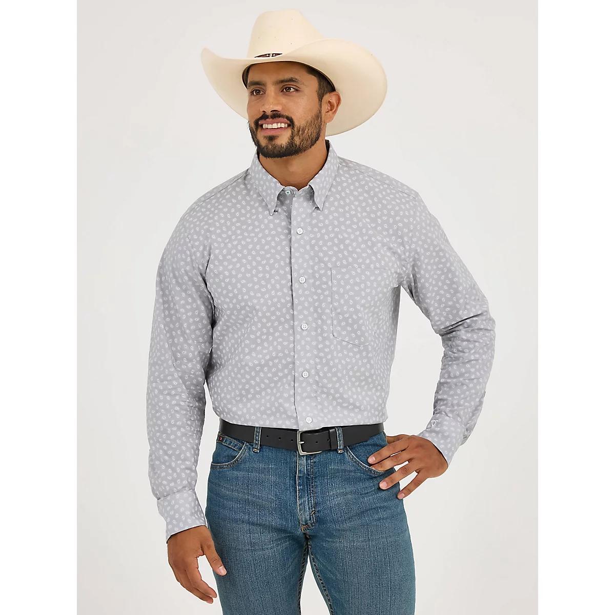 Men's Cody Johnson One Pocket Button Down Shirt in Ceramic Print Product Image