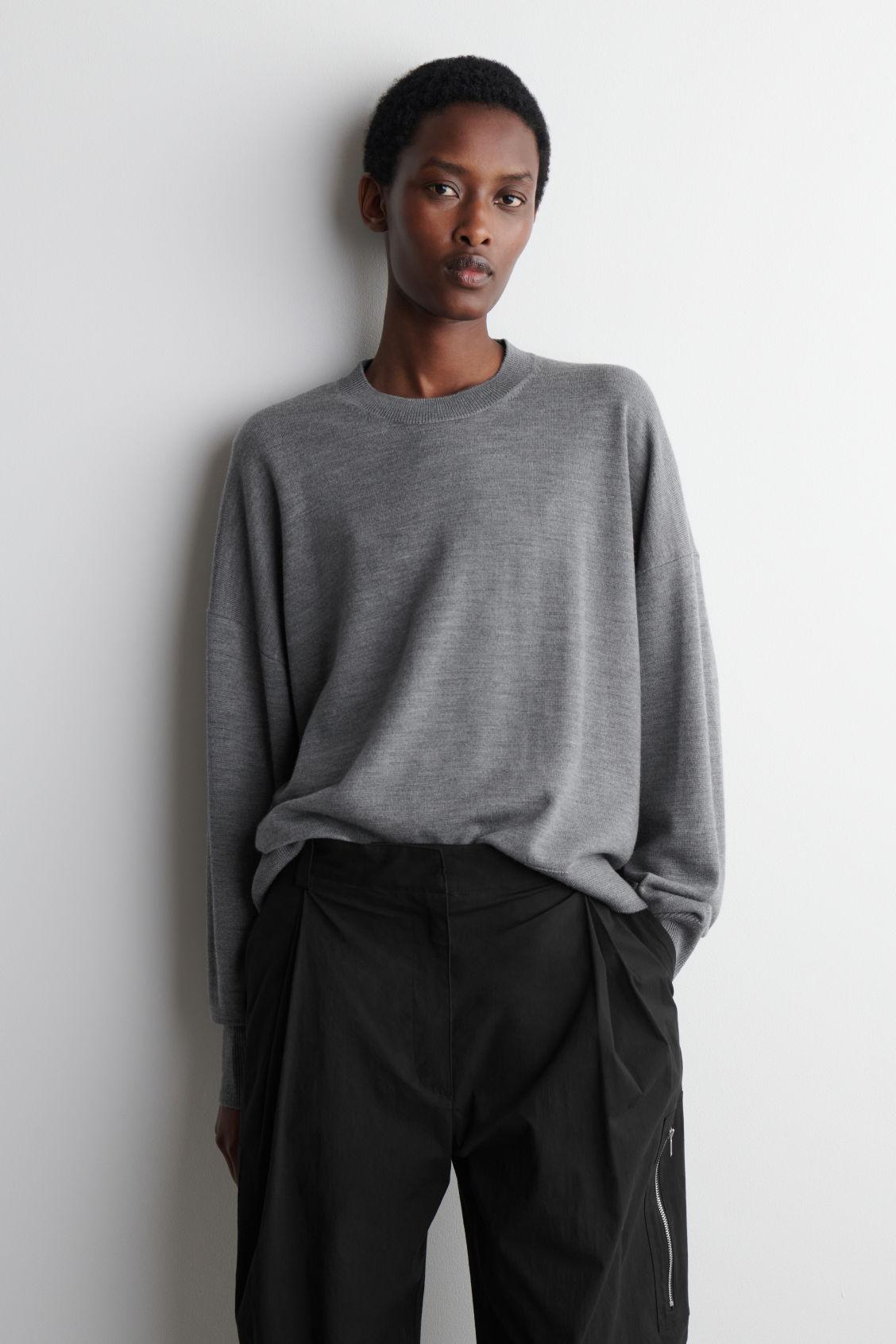 MERINO WOOL CREW-NECK SWEATER Product Image